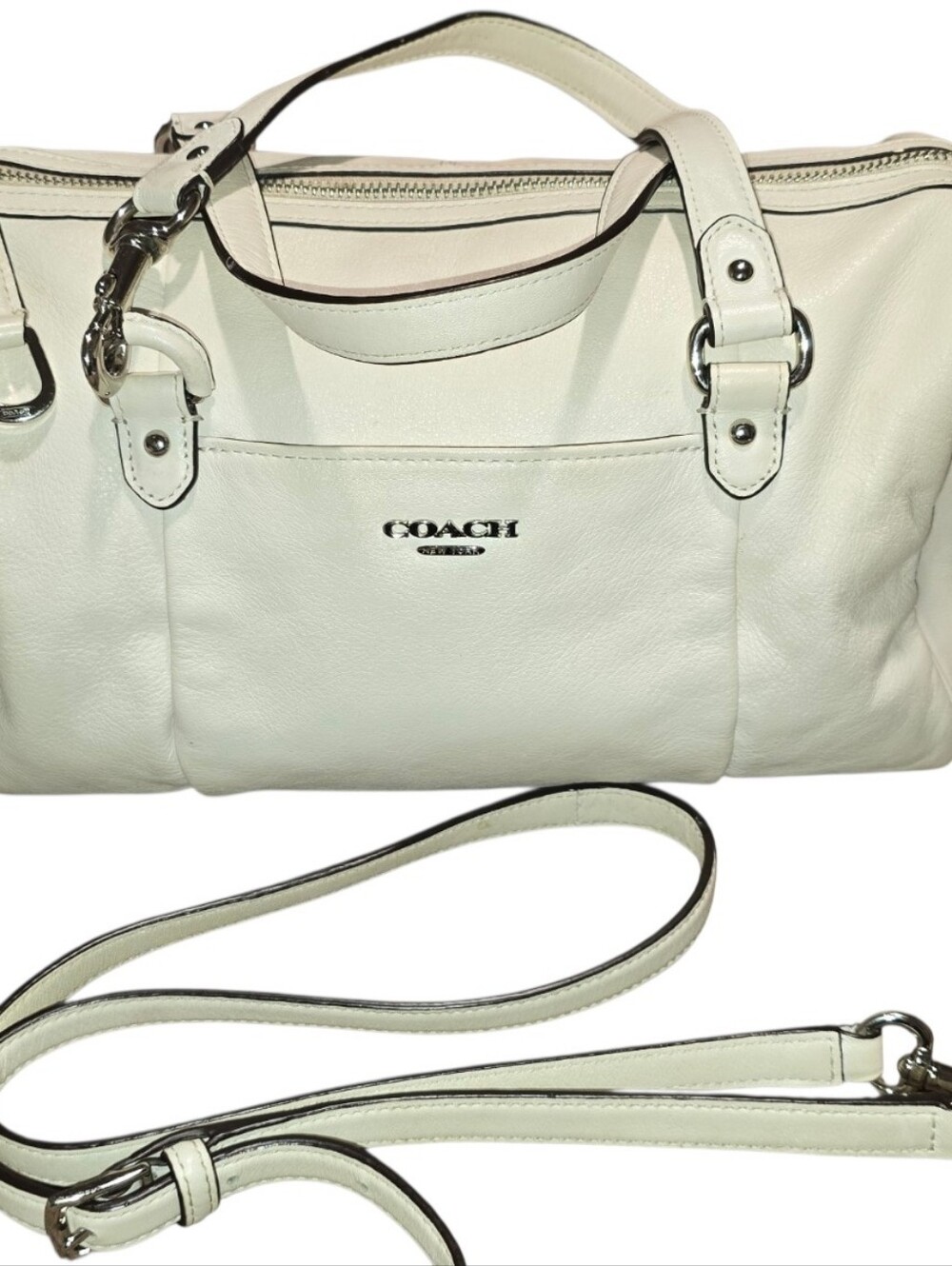 Coach Amy Leather 2-way Satchel - Picture 2 of 11